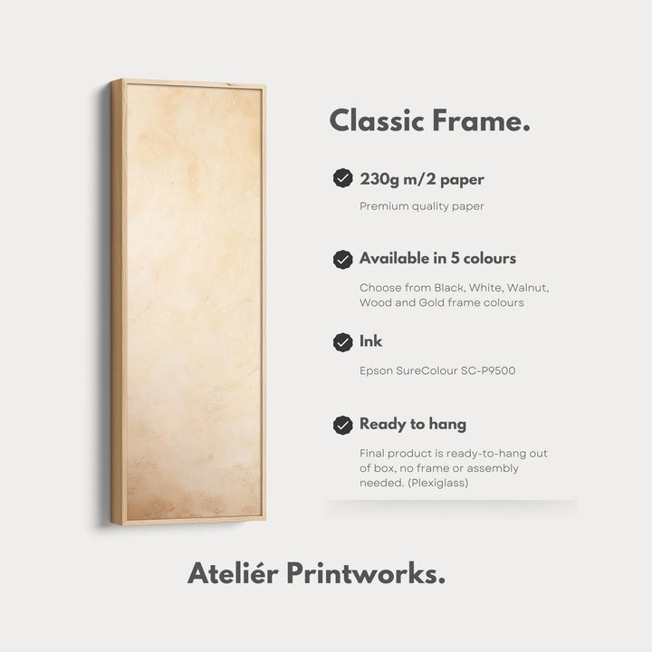 Vertical Wall Art Abstract Beige - Tall Long Narrow Vertical Wall Decor - Atelier Printworks