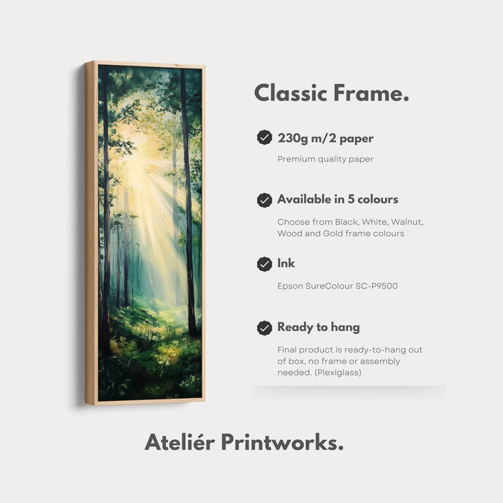 Hall Way Forest Large Vertical Long Skinny Wall Art - Atelier Printworks