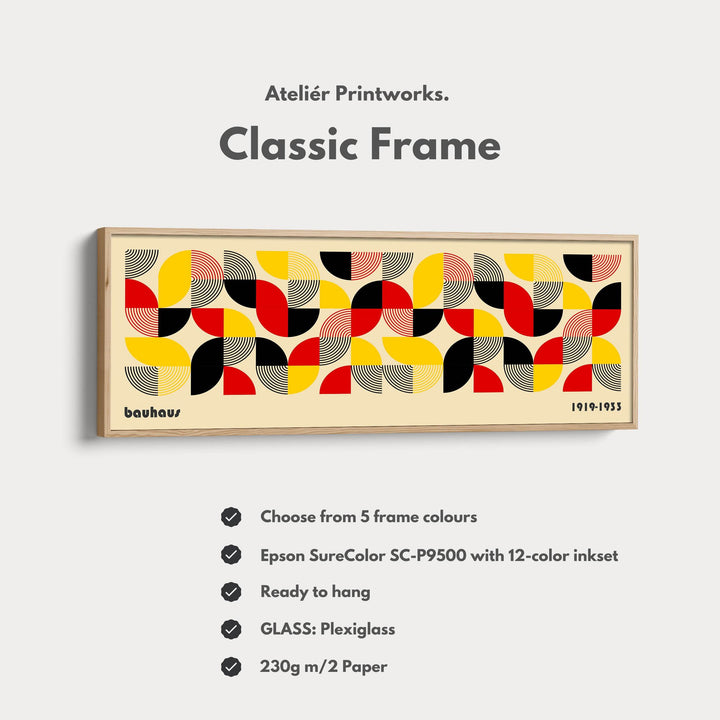 Long Horizontal Bedroom Wall Art Bauhaus Beige - Atelier Printworks