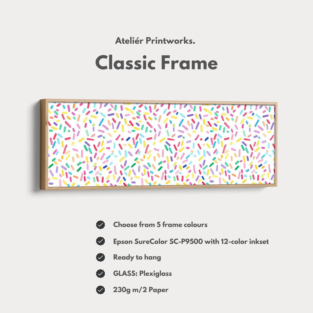 Colorful Sprinkles Kids Long Horizontal Wall Art - Atelier Printworks