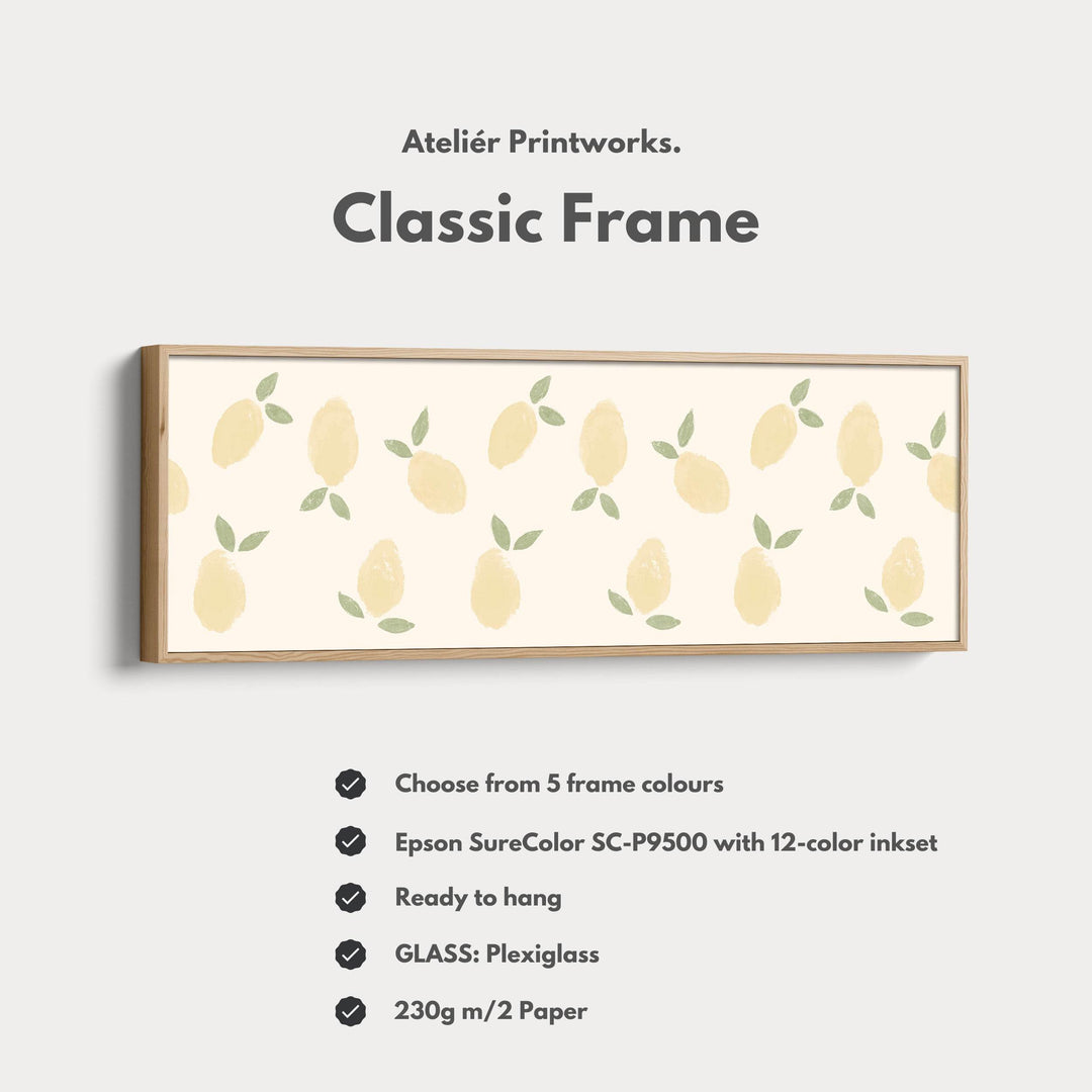 Narrow Long Kitchen Wall Art Lemons - Atelier Printworks