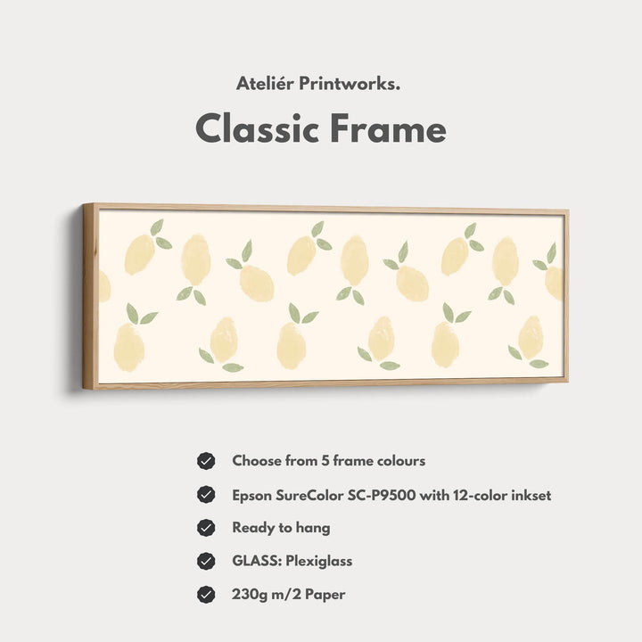 Narrow Long Kitchen Wall Art Lemons - Atelier Printworks