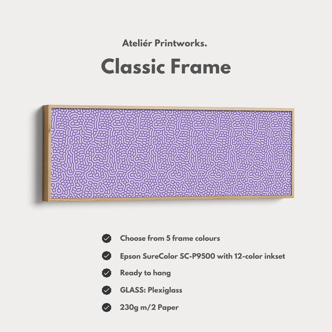Purple Organic Pattern Horizontal Long Wall Decor - Atelier Printworks