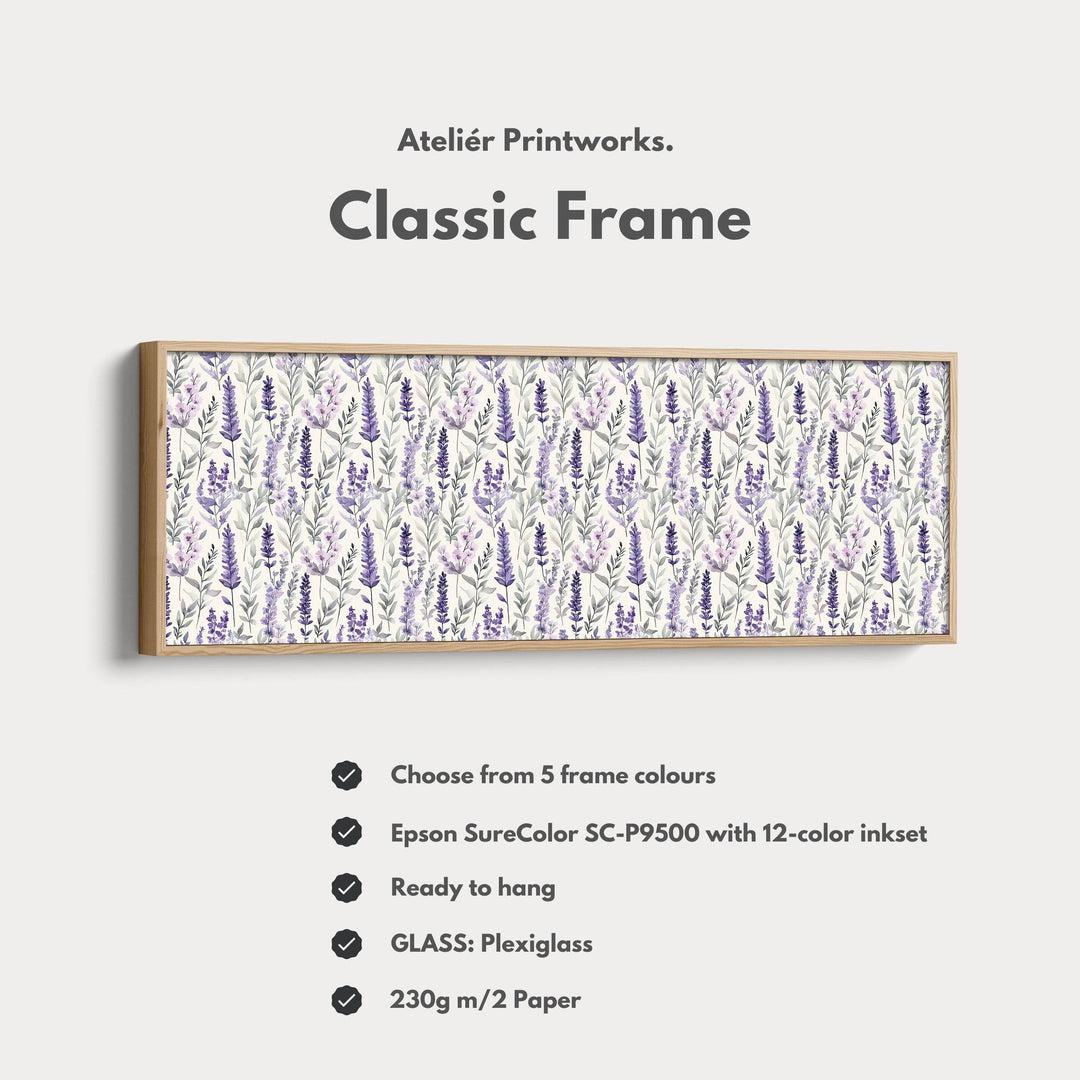 Panoramic Long Narrow Wall Art Lavender - Atelier Printworks