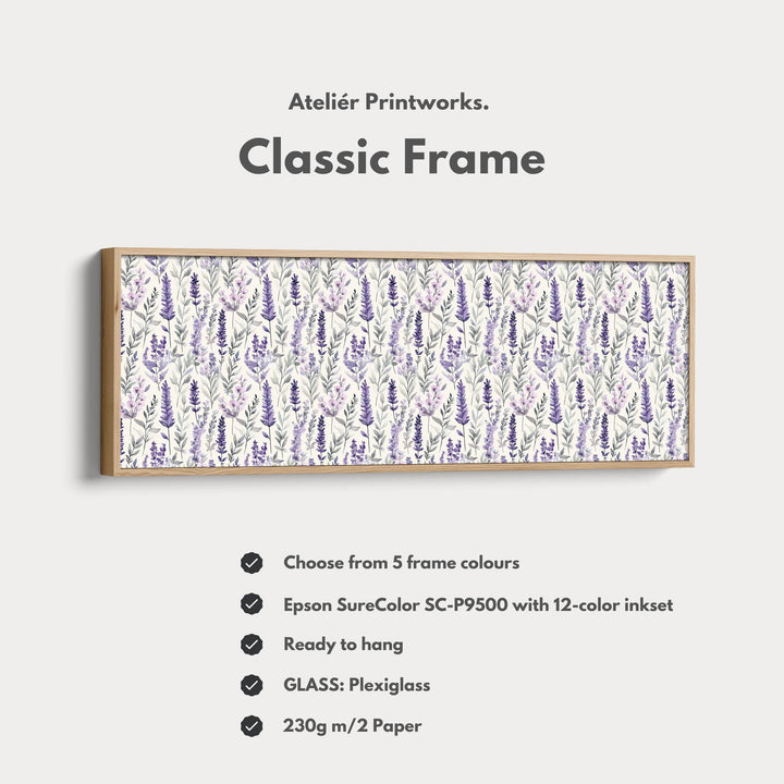 Panoramic Long Narrow Wall Art Lavender - Atelier Printworks