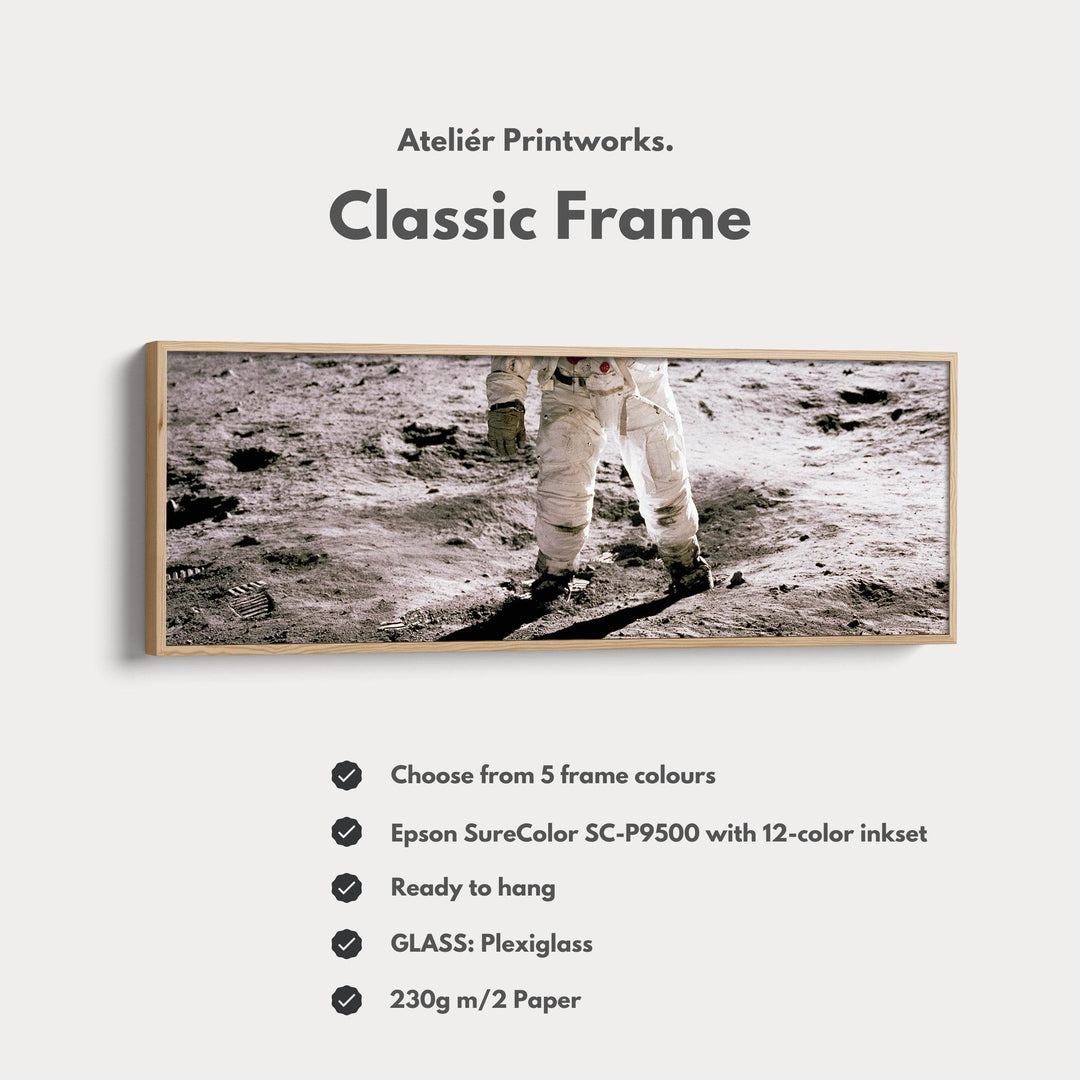 Astronaut Moon Walk Long Horizontal Wall Art - Atelier Printworks