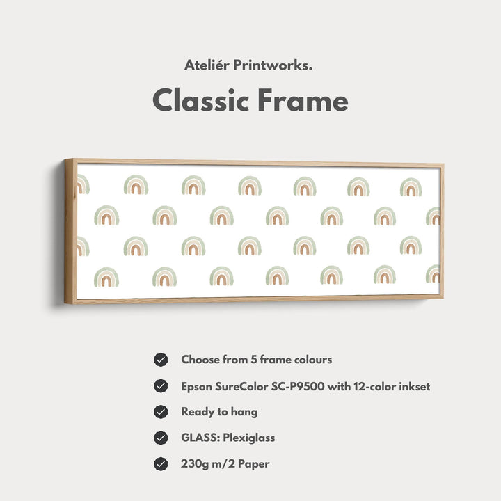 Boho Rainbows Long Narrow Nursery Kids Wall Decor - Atelier Printworks