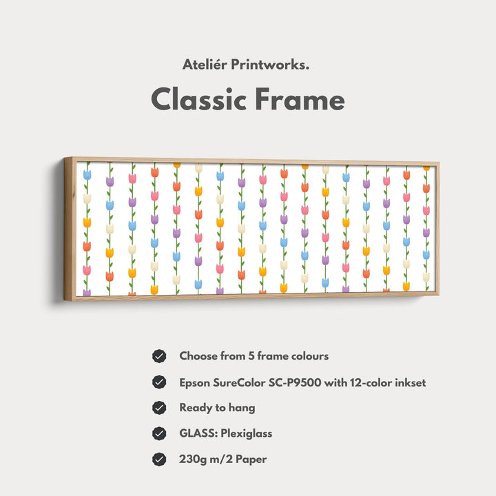 Horizontal Wall Art Colorful Tulips - Atelier Printworks