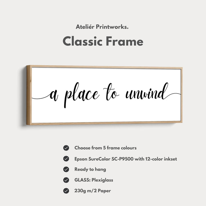 Above Bed Wall Art 'A place to unwind' - Atelier Printworks