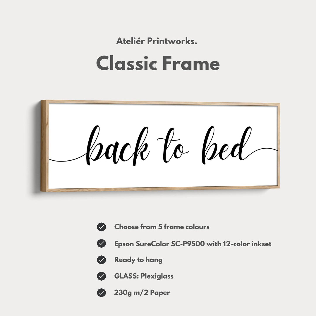 Above Bed Narrow Panoramic Wall Art 'Back to bed' - Atelier Printworks