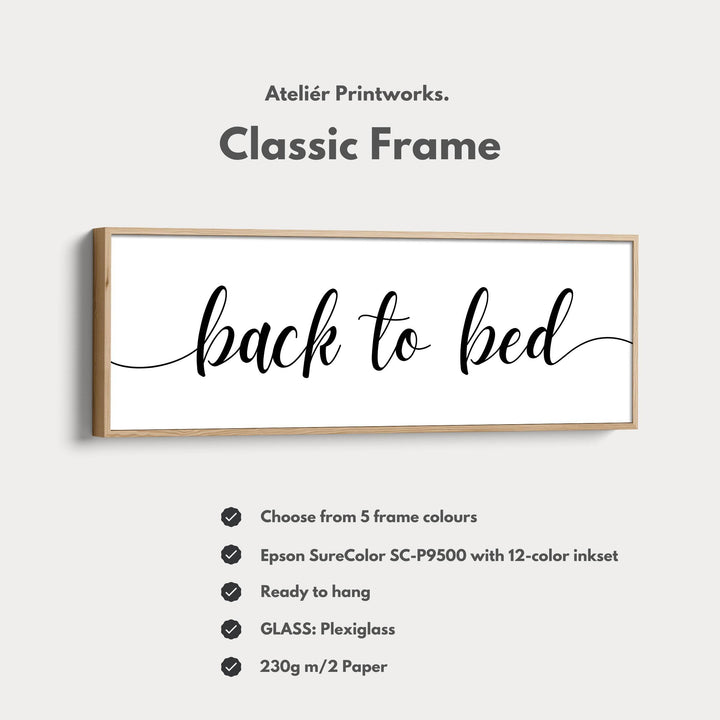 Above Bed Narrow Panoramic Wall Art 'Back to bed' - Atelier Printworks