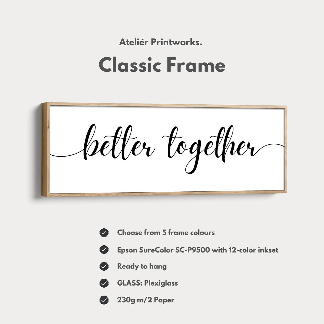 Horizontal Long Narrow Above Bed Wall Decor - Atelier Printworks