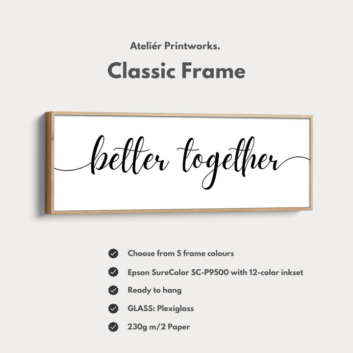 Horizontal Long Narrow Above Bed Wall Decor - Atelier Printworks