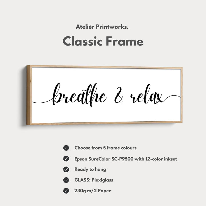 Horizontal Wide Narrow Above Bed Wall Decor Typography - Atelier Printworks