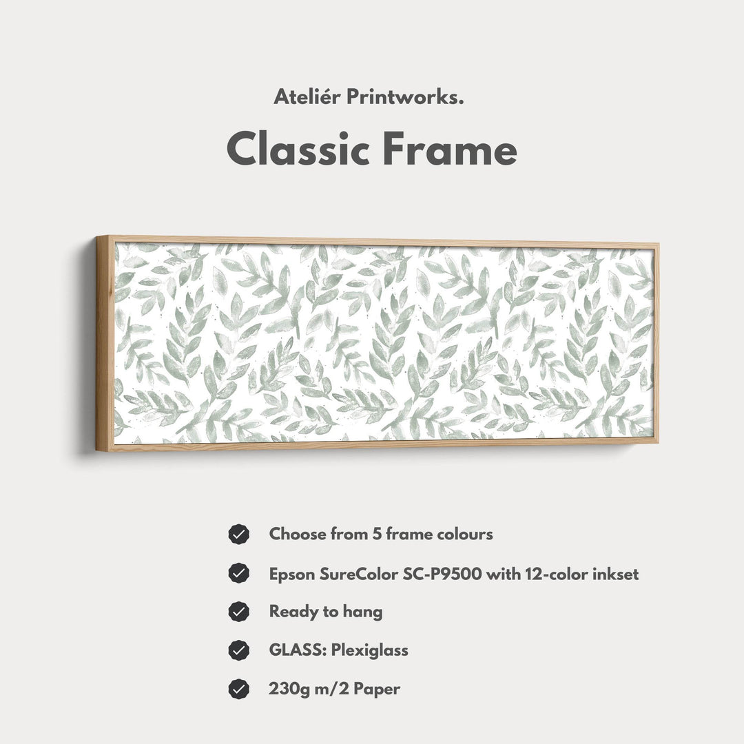 Sage Green Botanical Narrow Long Wall Decor - Atelier Printworks