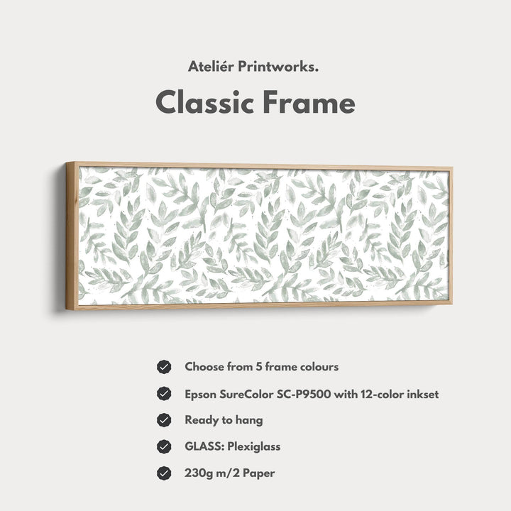 Sage Green Botanical Narrow Long Wall Decor - Atelier Printworks