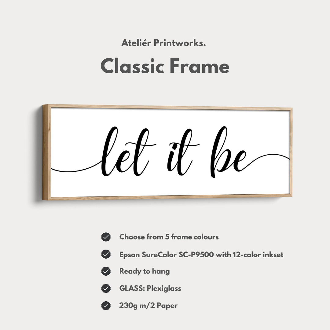 Guest Room Above Bed Wall Decor 'Let It Be' - Atelier Printworks