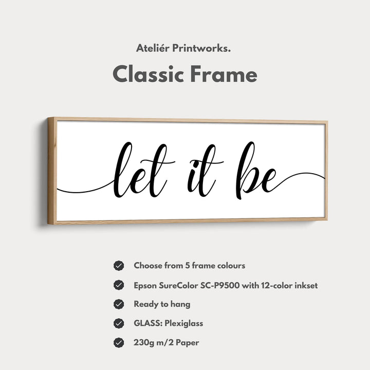 Guest Room Above Bed Wall Decor 'Let It Be' - Atelier Printworks