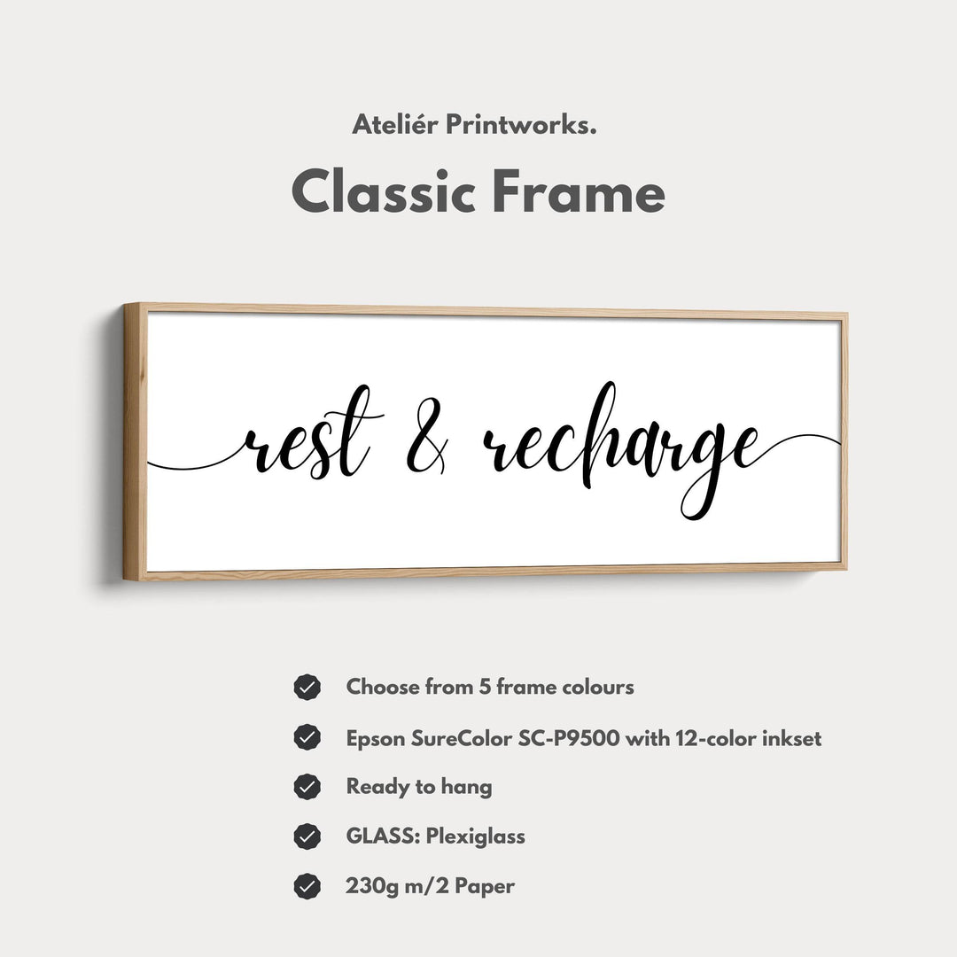 Above Bed Wall Decor For Guestroom Horizontal Art - Atelier Printworks