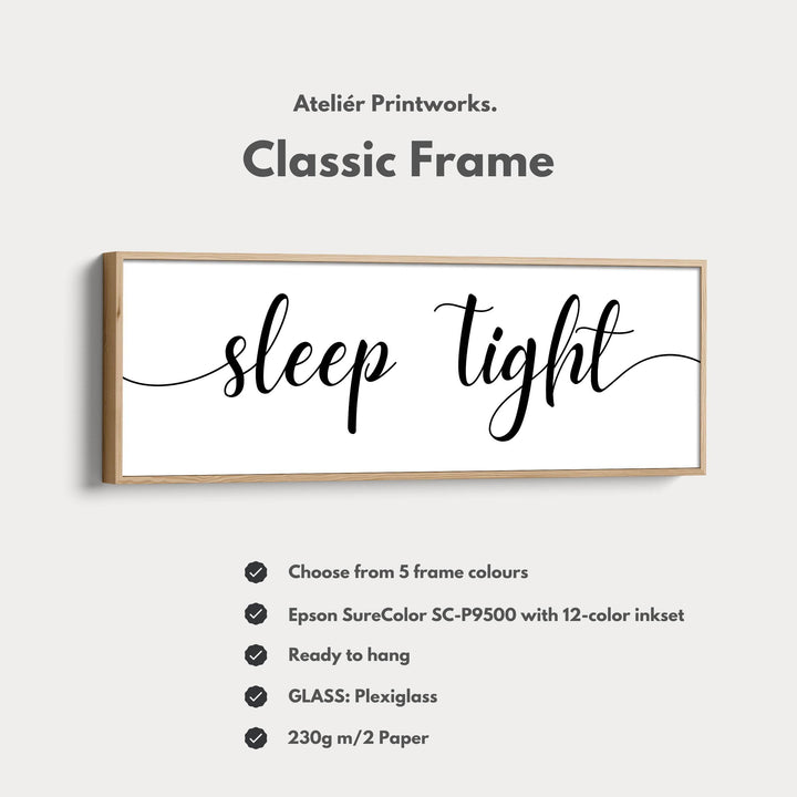 Above Bed Wall Art Long Panoramic 'Sleep Tight' - Atelier Printworks