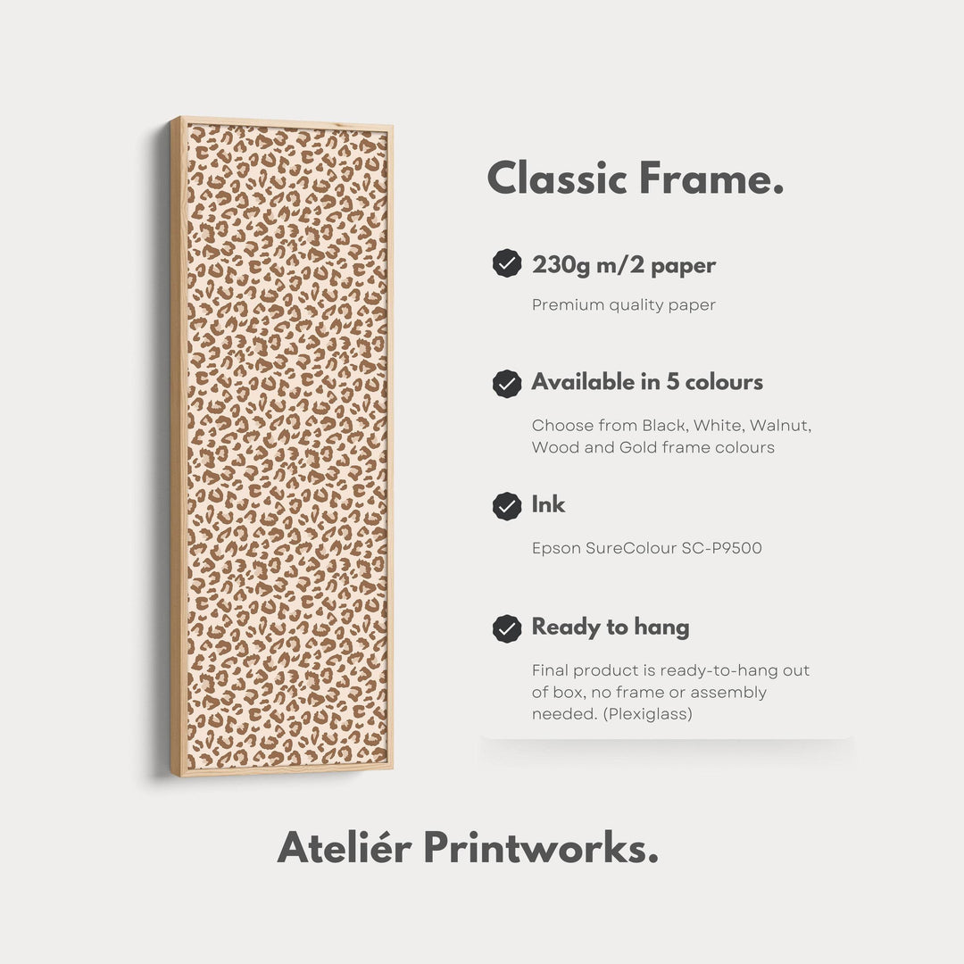 Leopard Print Vertical Tall Long Wall Art - Atelier Printworks