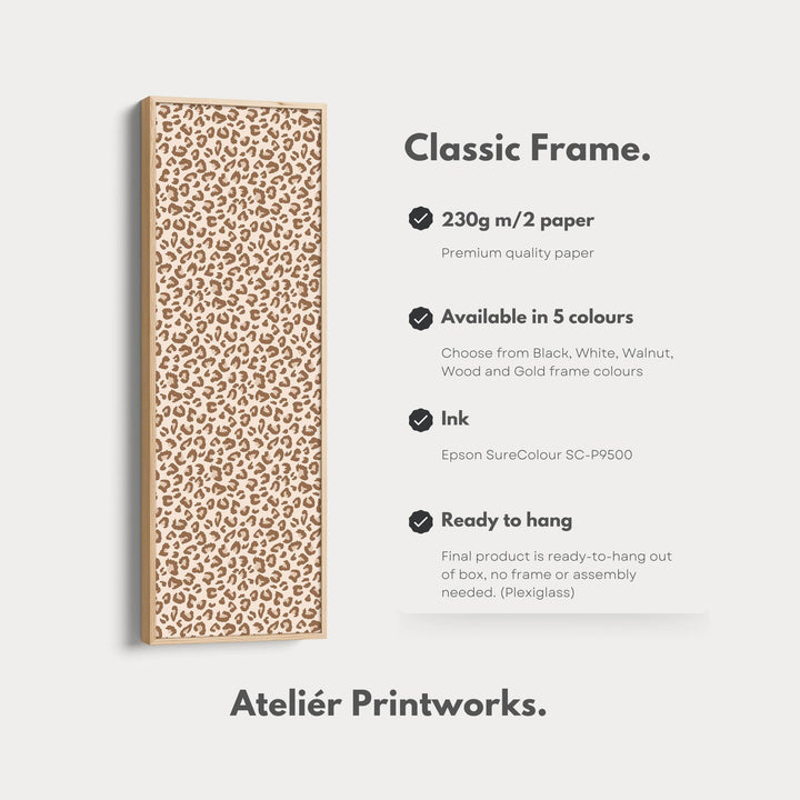 Leopard Print Vertical Tall Long Wall Art - Atelier Printworks