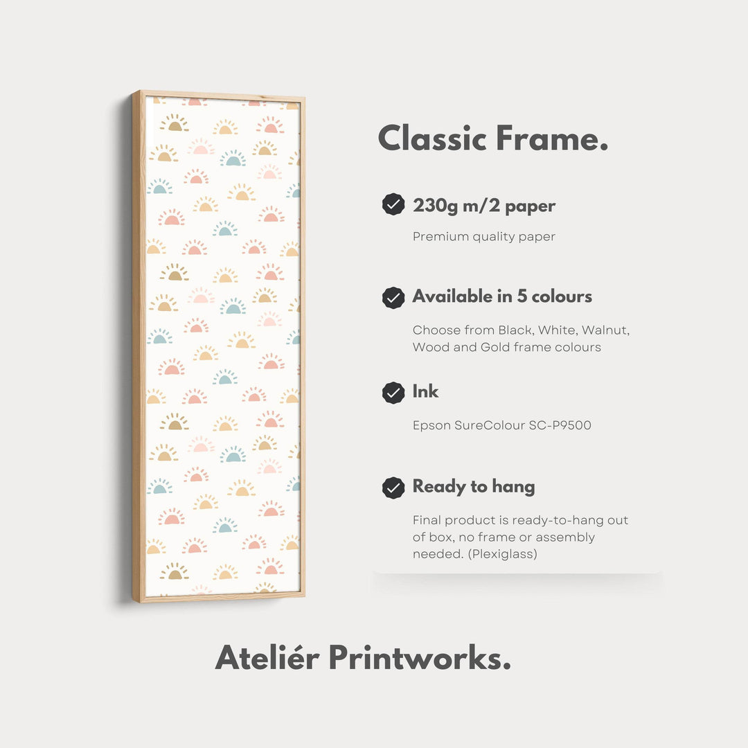 Vertical Kids Room Wall Decor Sun Doodle - Atelier Printworks