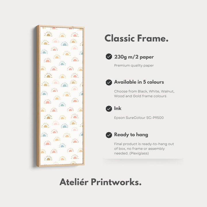 Vertical Kids Room Wall Decor Sun Doodle - Atelier Printworks
