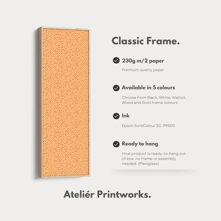 Vertical Long Wall Art Yellow & Red Pattern - Atelier Printworks