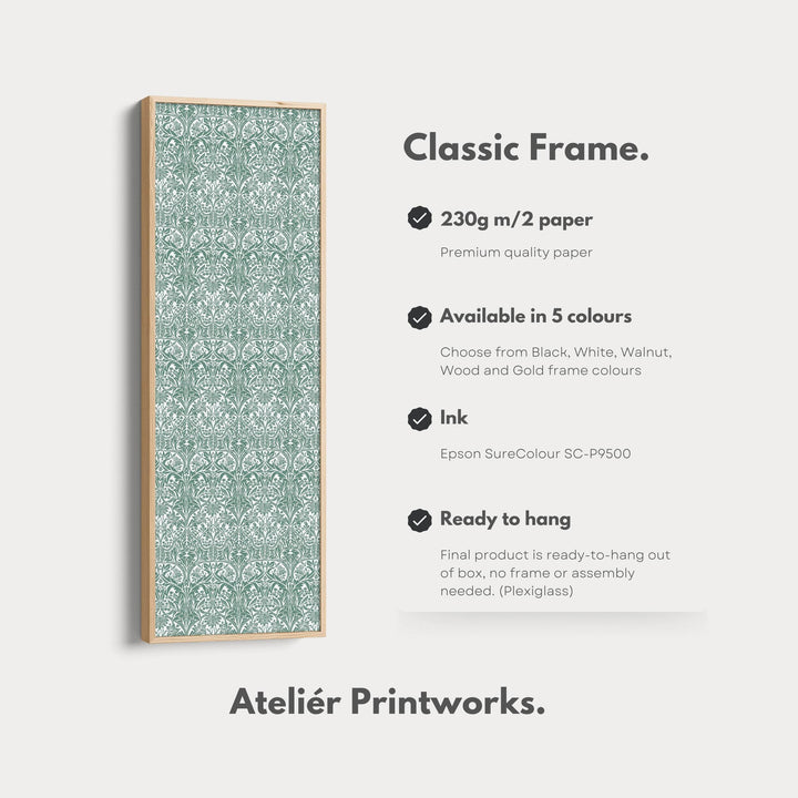Vertical Long Narrow Wall Art William Morris Bluebell - Atelier Printworks