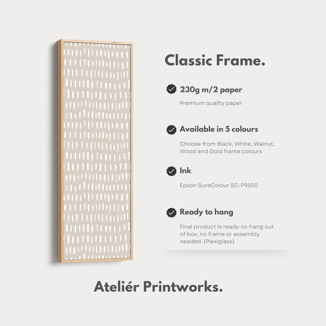 Minimalist Vertical Bedroom Wall Art Beige - Atelier Printworks