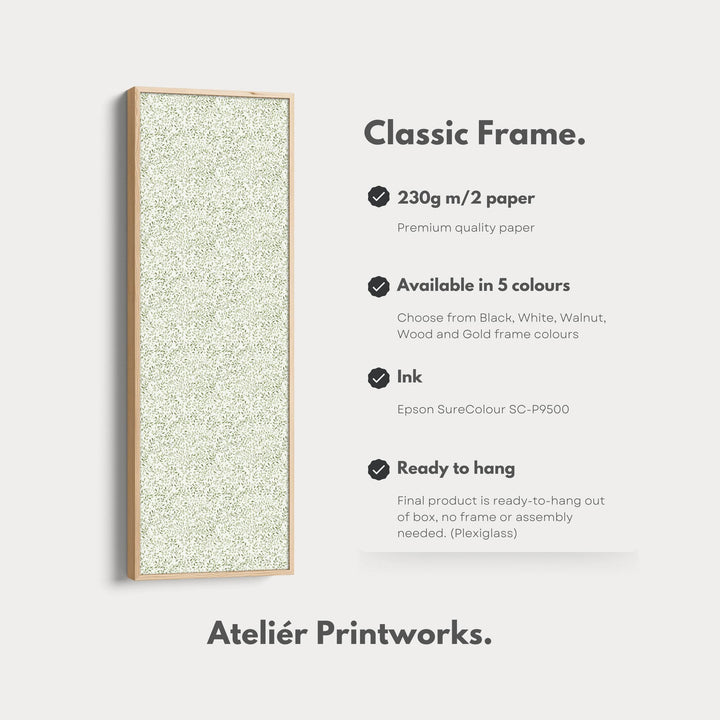 White & Green Large Botanical Bedroom Long Wall Decor - Atelier Printworks