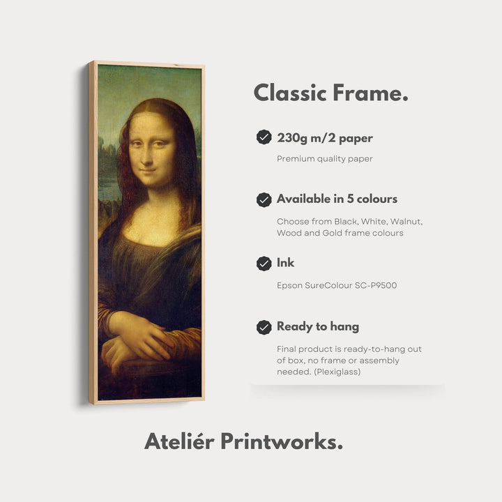 Long Vertical Wall Art Leonardo Di Vinci Mona Lisa - Atelier Printworks