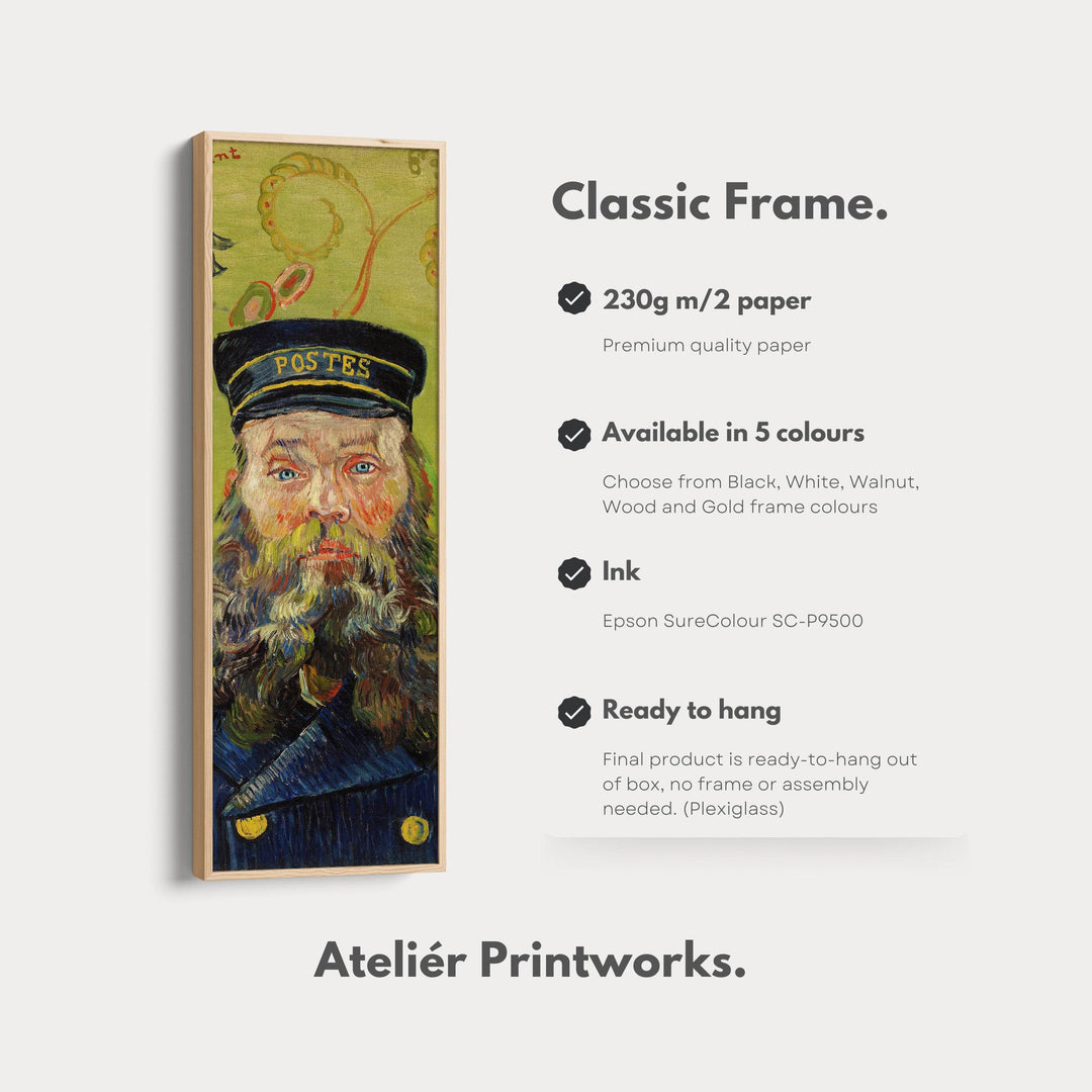 Van Gogh The Postman Narrow Vertical Wall Art - Atelier Printworks
