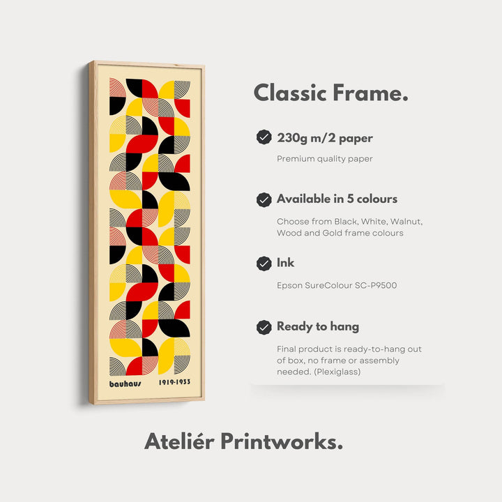 Large Framed Canvas Beige Bauhaus Wall Art - Atelier Printworks