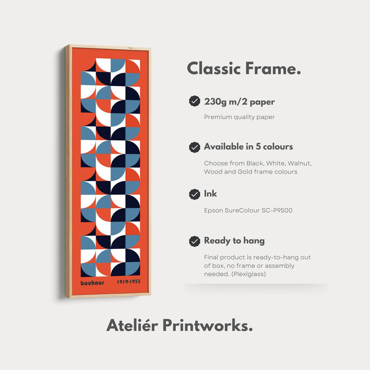 Vertical Pink Terracotta Decor Bauhaus Mid Century - Atelier Printworks