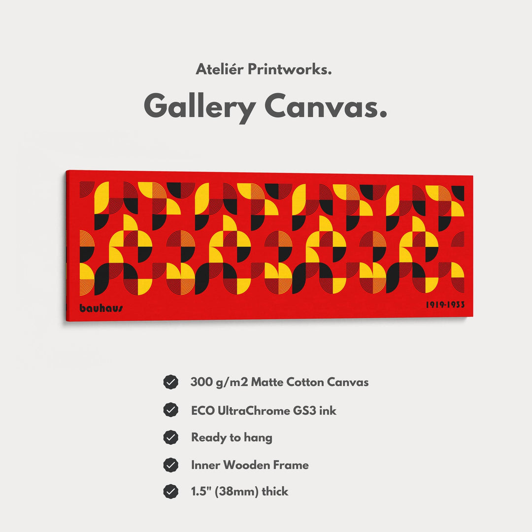 Horizontal Above Bed Red Wall Art Bauhaus - Atelier Printworks