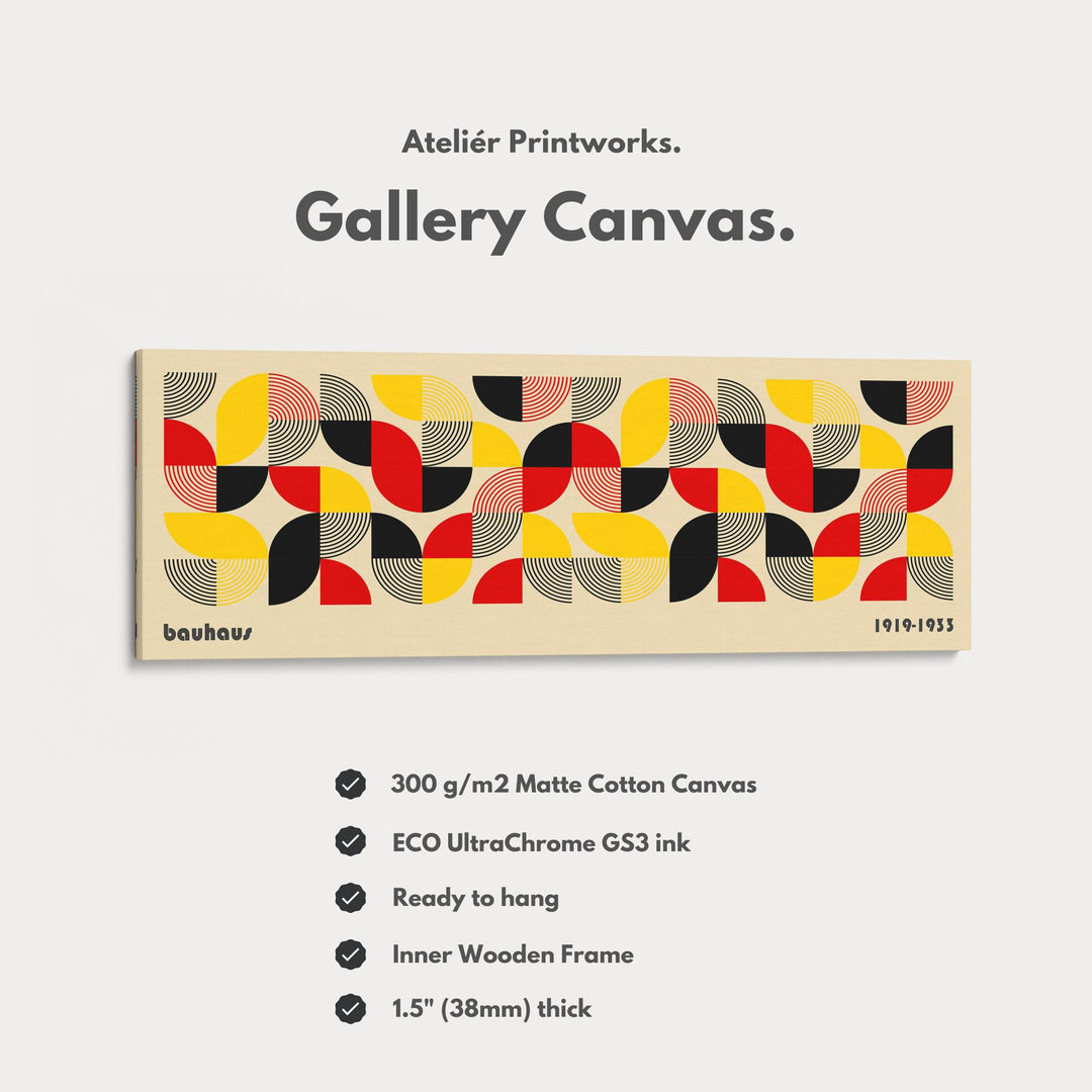 Long Horizontal Bedroom Wall Art Bauhaus Beige - Atelier Printworks
