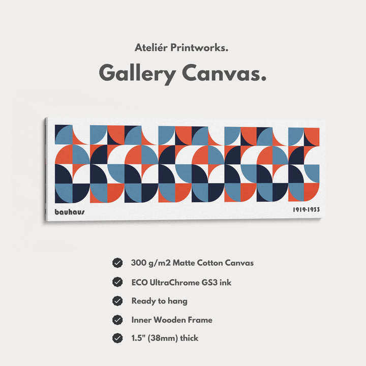 Long Framed Living Room Wall Art Modern Bauhaus - Atelier Printworks