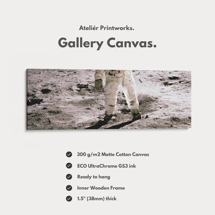 Astronaut Moon Walk Long Horizontal Wall Art - Atelier Printworks