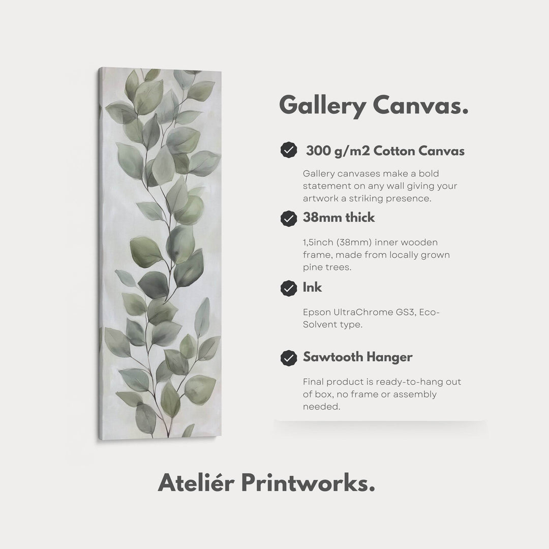 Eucalyptus Leaves Vertical Wall Art - Atelier Printworks