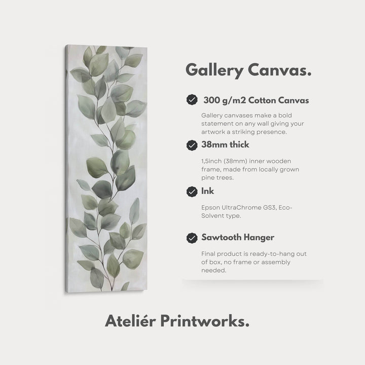 Eucalyptus Leaves Vertical Wall Art - Atelier Printworks