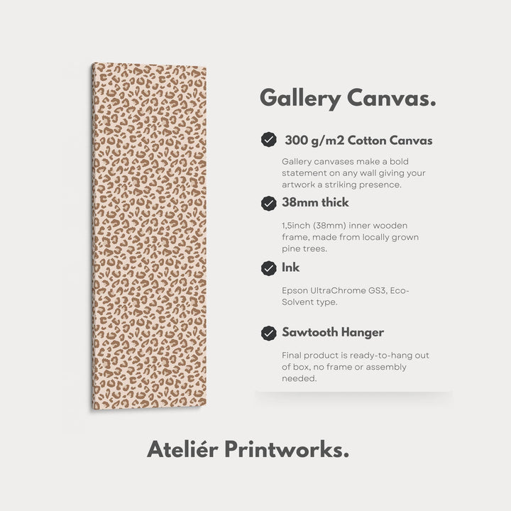 Leopard Print Vertical Tall Long Wall Art - Atelier Printworks