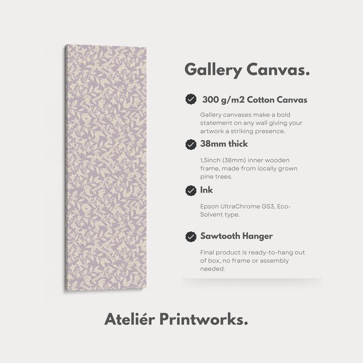 Botanical Beige & Purple Floral Framed Floral Wall Art - Atelier Printworks