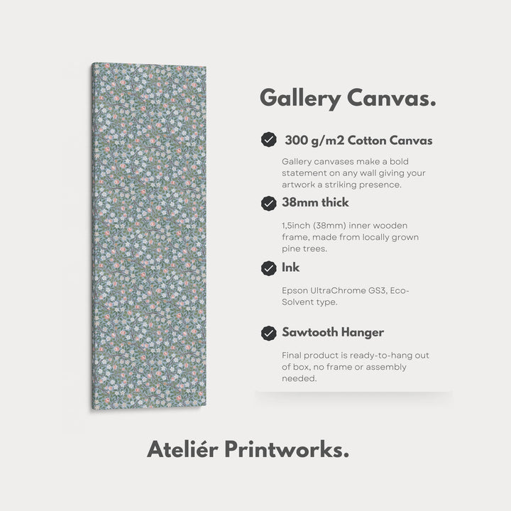 William Morris Clover Vertical Long Narrow Wall Art - Atelier Printworks