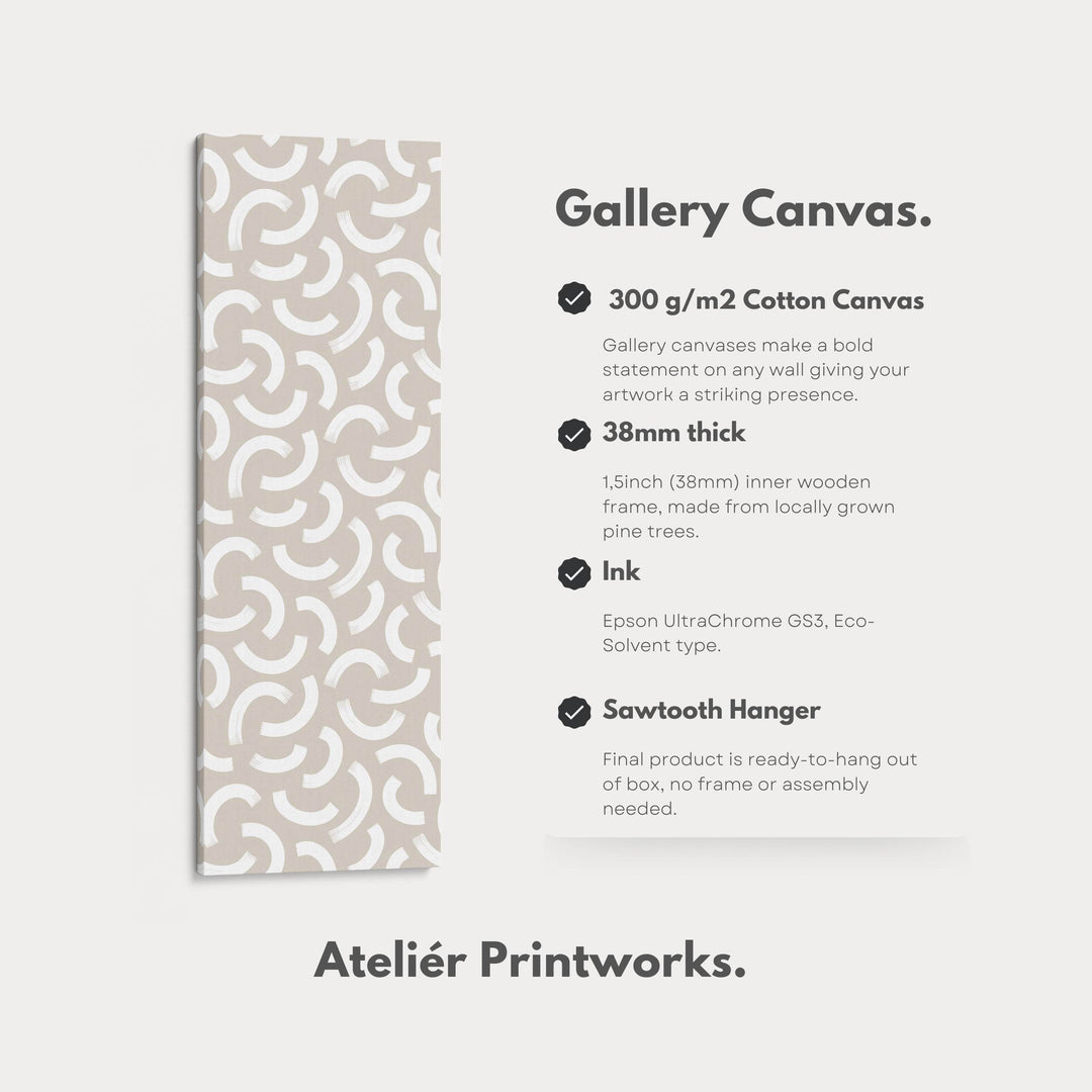 Tall Narrow Geometric Beige Bedroom Wall Decor - Atelier Printworks
