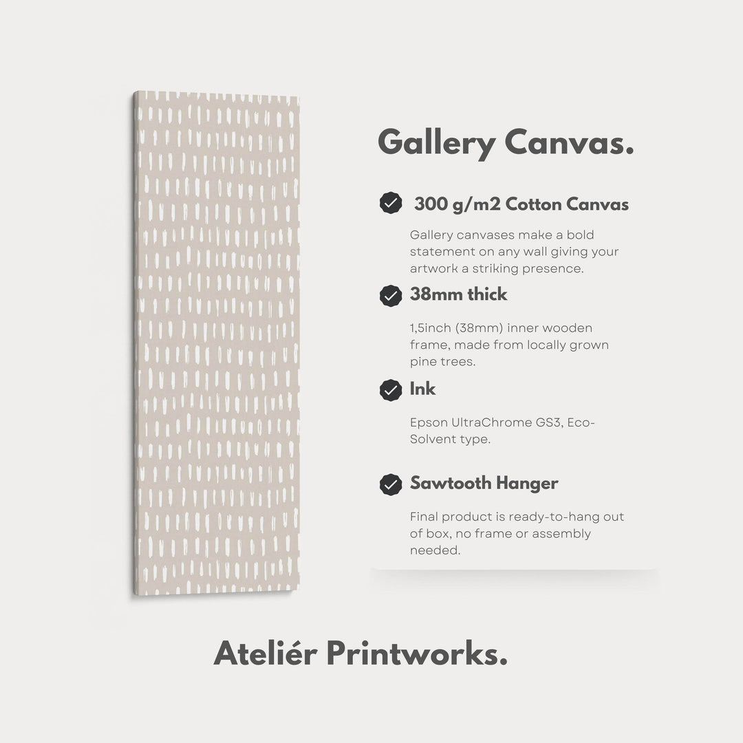 Minimalist Vertical Bedroom Wall Art Beige - Atelier Printworks