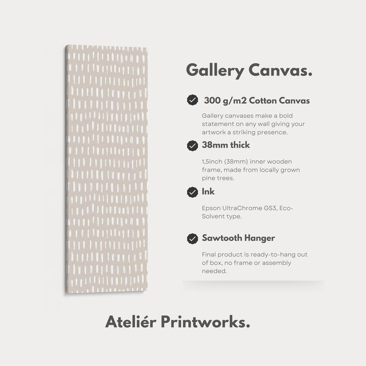 Minimalist Vertical Bedroom Wall Art Beige - Atelier Printworks
