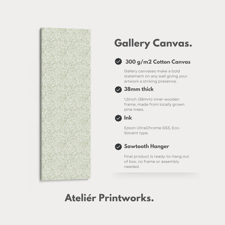 White & Green Large Botanical Bedroom Long Wall Decor - Atelier Printworks