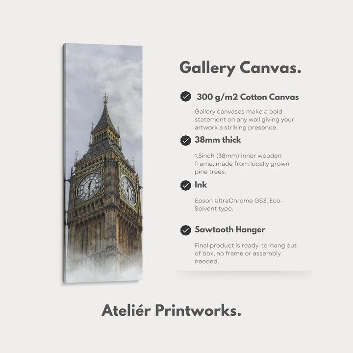 Big Ben London Framed Vertical Wall Art - Atelier Printworks